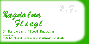 magdolna fliegl business card